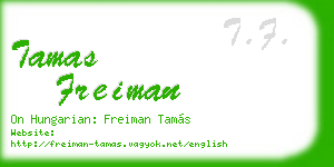 tamas freiman business card